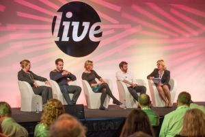 The 'Design fast forward' panel included (left to right): Taby Taylor Ziane, Adam Robinson, Jacqui Wilson-Smith, Michael Grima and Lindy Hughson.